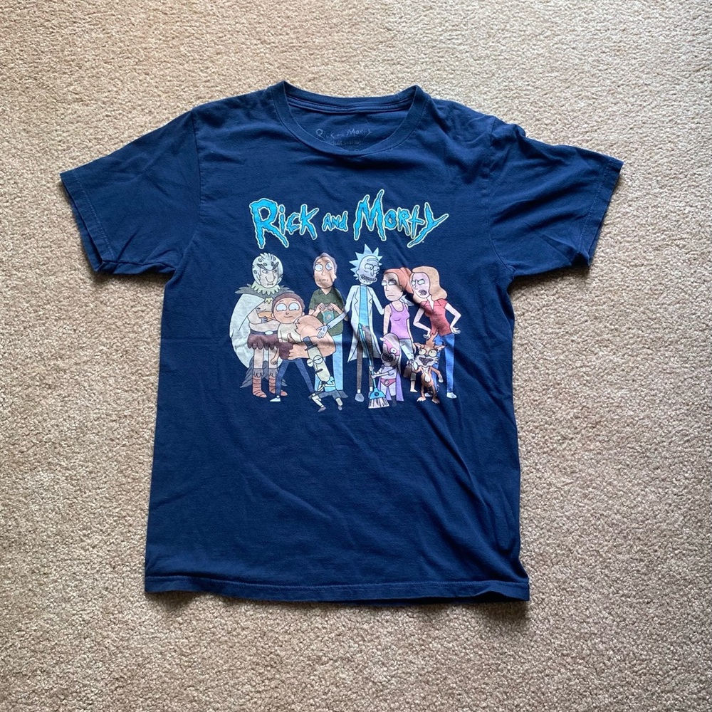Rick and Morty Navy Blue T-Shirt